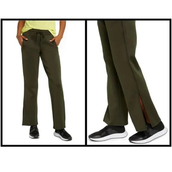 NWT Zella Tour Triple Knit Performance Track Pants Green Rosin - Picture 5 of 11